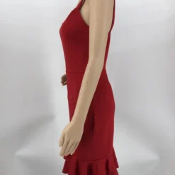 Fashion Solid Color Straps Ruffle Bodycon Dress -Deals Toggenix Store c25904cd6b870043