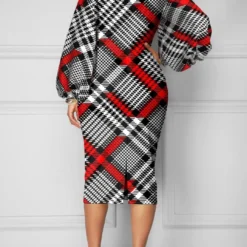 Sexy Fashion Digital Print Long Sleeve Round Neck Women's Dress -Deals Toggenix Store c25993297714b84d