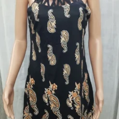 Women Cutout Halter Neck Print Mini Dress -Deals Toggenix Store c34b9ad960092f1e