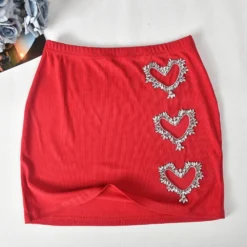 Rhinestone Heart Hollow Crop T-Shirt Short Skirt Fashion Casual Two Piece Set For Women 30 Rhinestone Heart Hollow Crop T-Shirt Short Skirt Fashion Casual Two Piece Set For Women -Deals Toggenix Store c44120eff8349a8f