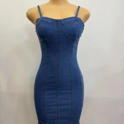 Women's Summer Sexy Strap Patchwork Denim Dress -Deals Toggenix Store c4e59935093cbedd