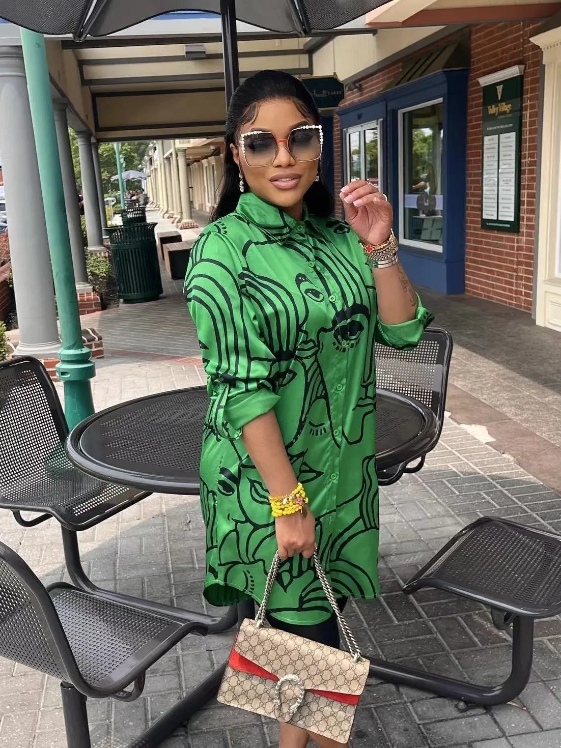 Women's Spring Loose Face Print Style Shirt 8 Women's Spring Loose Face Print Style Shirt - Image 8