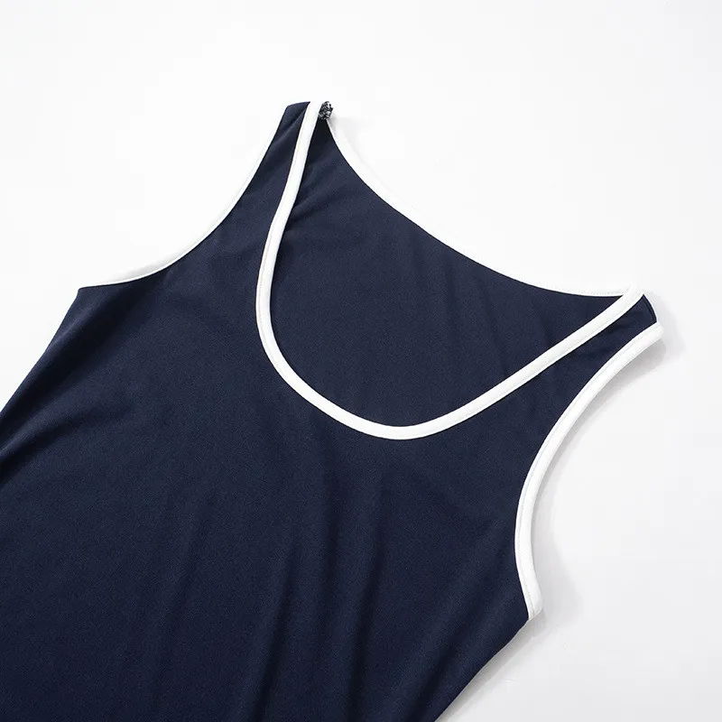 Women's Summer Comfortable Square Neck Sleeveless High Waist Short Dress 11 Women's Summer Comfortable Square Neck Sleeveless High Waist Short Dress - Image 11