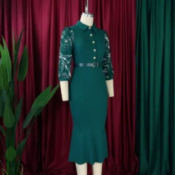 Women Printed Long Sleeve Patchwork Dress -Deals Toggenix Store c71e41c6cbd5cf5c