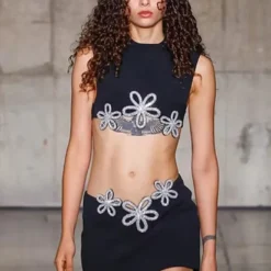 Women Sexy Embroidered Top And Bandage Skirt Two-piece Set -Deals Toggenix Store c797c826d019c0dc