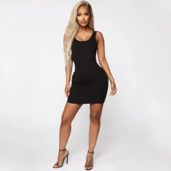 Summer Women's Sexy Tight Fitting Sleeveless Round Neck Dress 21 Summer Women's Sexy Tight Fitting Sleeveless Round Neck Dress -Deals Toggenix Store ca889a4e77ed9186