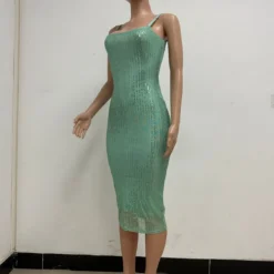 Summer Women's Sleeveless Low Back Straps Sequin Party Dress -Deals Toggenix Store cc628445b84c7cf9