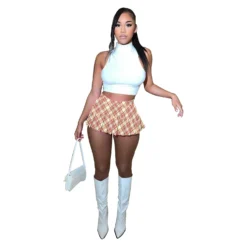 Women Summer Solid Color T-shirt + Pleated Dress Two-piece Set 25 Women Summer Solid Color T-shirt + Pleated Dress Two-piece Set -Deals Toggenix Store cc94e4a6afe9d925