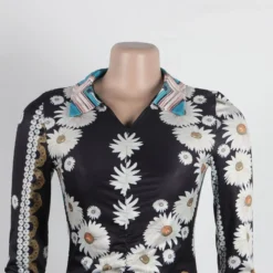 Sexy Floral Printed Turndown Collar Slim Fit Slit Long Dress With Bandana 26 Sexy Floral Printed Turndown Collar Slim Fit Slit Long Dress With Bandana -Deals Toggenix Store cd9e00040f832436