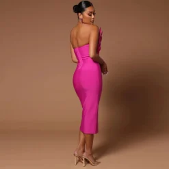 Fashion Dress Strapless Feather Chic Bandage Dress Women -Deals Toggenix Store ce15b3c0a8864f27