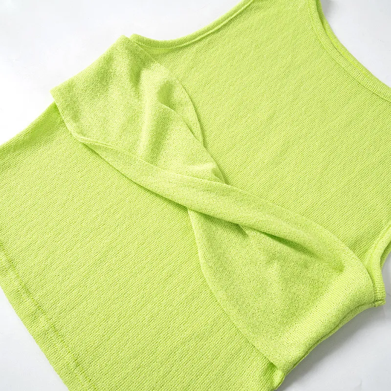 Women Summer Casual Solid Knot Sleeveless Tank Top And Bodycon Skirt Two-piece Set 11 Women Summer Casual Solid Knot Sleeveless Tank Top And Bodycon Skirt Two-piece Set - Image 11