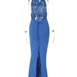 Women's Halter Neck Sexy Low Back Sleeveless Long Dress -Deals Toggenix Store d080ae451d41ceb9