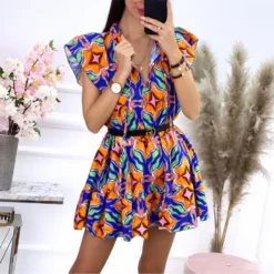 Women African Casual Print Short Sleeve Dress -Deals Toggenix Store d15238690bcf1b82