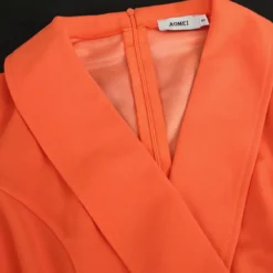 Spring And Autumn Turndown Collar Business Career Dress Shrugged High Waist Light Formal Pleated Dress 20 Spring And Autumn Turndown Collar Business Career Dress Shrugged High Waist Light Formal Pleated Dress -Deals Toggenix Store d1675e7517899b97