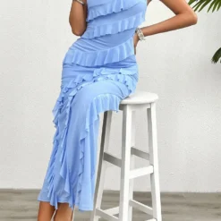 Women's Spring Summer Solid Color Slim Strapless Dress -Deals Toggenix Store d1a02710b0b3bbd4