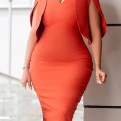 Summer Fashion Chic Elegant Office Bodycon Office Plus Size African Dress