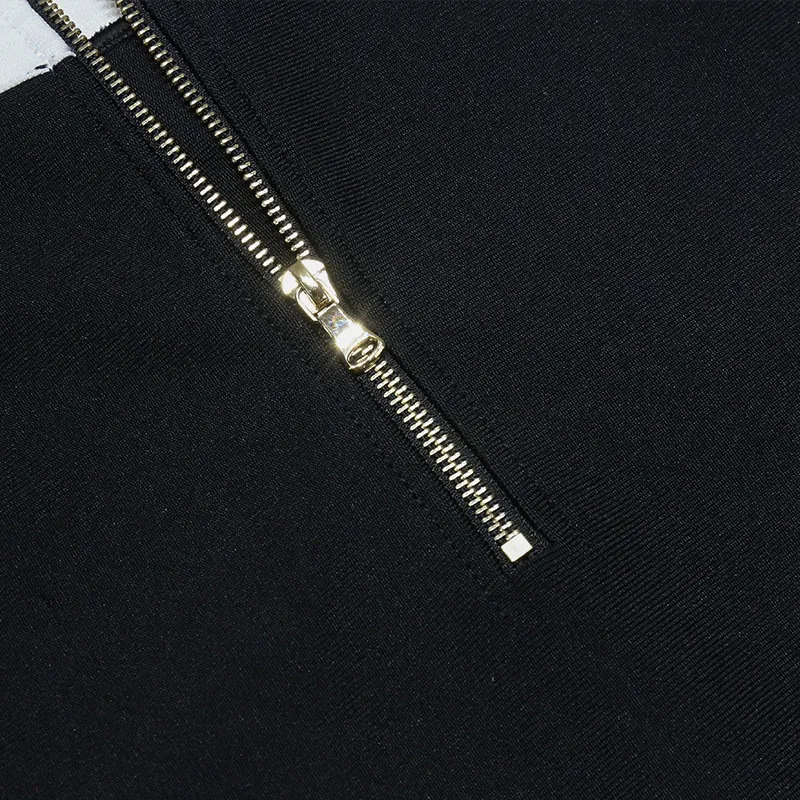 Bandage Dress Fall Fashion Women's Sleeveless Basic Tight Fitting Bodycon Black And White Dress 8 Bandage Dress Fall Fashion Women's Sleeveless Basic Tight Fitting Bodycon Black And White Dress - Image 8