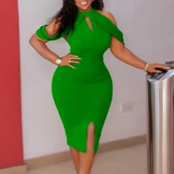 Women'S Sexy Fashion Open Shoulder Bodycon Slit Plus Size Dress 16 Women'S Sexy Fashion Open Shoulder Bodycon Slit Plus Size Dress -Deals Toggenix Store d276f6b679f0dd5c