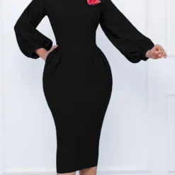 Women's Fall Winter Solid Color Bodycon Pro Ol Chic Plus Size African Dress 25 Women's Fall Winter Solid Color Bodycon Pro Ol Chic Plus Size African Dress -Deals Toggenix Store d60c9e7b8c2f62a6