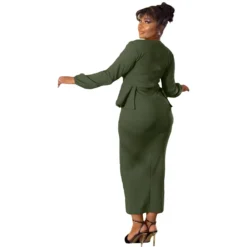 Women Long Sleeve V Neck Slit Dress -Deals Toggenix Store d65ab0c04ea356dd