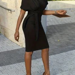 Women Elegant Short Sleeve Dress -Deals Toggenix Store d6888dffb45164a3