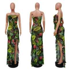 Women Sexy Ruffle Print Beach Dress -Deals Toggenix Store d6c3b612cb37ac9e