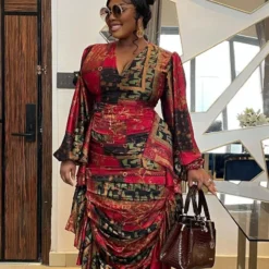 Sexy Printed Ruffled Balloon Sleeve Slim Long Sleeve Bodycon Dress 27 Sexy Printed Ruffled Balloon Sleeve Slim Long Sleeve Bodycon Dress -Deals Toggenix Store d7a5cf4c58721f5d