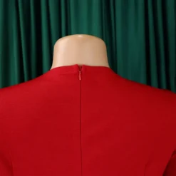 African Women V-neck Puff Sleeve Slit Dress -Deals Toggenix Store d87975eb3908f483