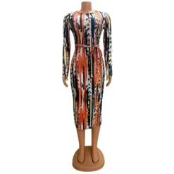 Women Sexy Long Sleeve Printed Dress -Deals Toggenix Store d9d4a3399c9e2c06