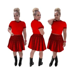 Women Round Neck Knitting Print Short-sleeved Top And Pleated Skirt Two-piece Set 26 Women Round Neck Knitting Print Short-sleeved Top And Pleated Skirt Two-piece Set -Deals Toggenix Store da6b8a11f2c06b35