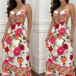 Summer Strap Sleeveless Low Back Slim Sexy Beach Dress -Deals Toggenix Store dcf7ffe8d1e54624