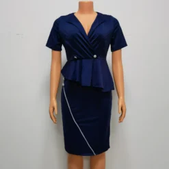 African Women Summer Ruffle Short Sleeve Sexy Bodycon Dress -Deals Toggenix Store e08ccd44289686b1