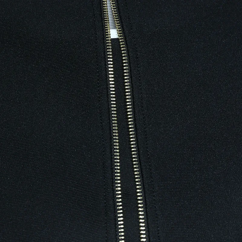 Bandage Dress Fall Fashion Women's Sleeveless Basic Tight Fitting Bodycon Black And White Dress 4 Bandage Dress Fall Fashion Women's Sleeveless Basic Tight Fitting Bodycon Black And White Dress - Image 4