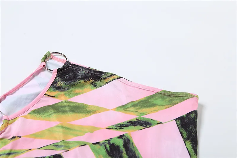 Women Short-sleeved Printed Sexy Top And Mini Skirt Two-piece Set 11 Women Short-sleeved Printed Sexy Top And Mini Skirt Two-piece Set - Image 11