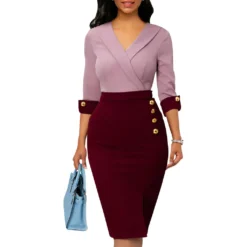 Sexy Fashion Two-Tone Patchwork Women's Dress -Deals Toggenix Store e381be78166ca995