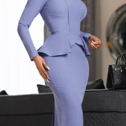 Plus Size African Women Long Sleeve Elegant Ruffle Dress 17 Plus Size African Women Long Sleeve Elegant Ruffle Dress -Deals Toggenix Store e3fe9ec41db47095