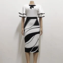 Sexy Fashion Digital Print Round Neck Short Sleeve Women's Dress -Deals Toggenix Store e404cfcfa1539bc2