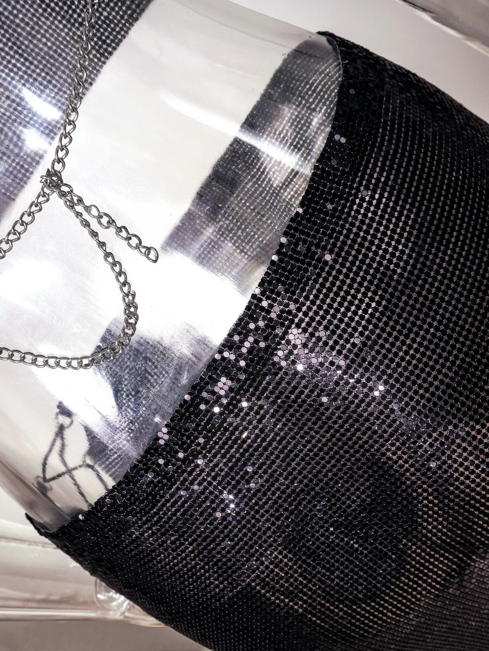 Autumn Sexy Metallic Sequins Lace-Up Two Piece Night Club Skirt Set 1 Autumn Sexy Metallic Sequins Lace-Up Two Piece Night Club Skirt Set