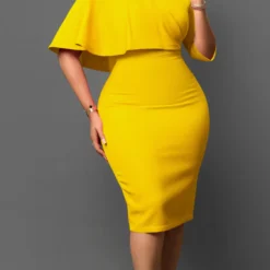 Women Solid Bodycon Professional African Dress -Deals Toggenix Store e5a2144bb771f778