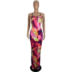 Summer Women Suspender Print Dress 22 Summer Women Suspender Print Dress -Deals Toggenix Store e63ec2b39970ea43