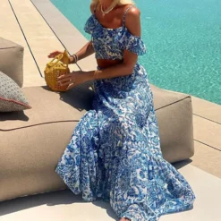 Summer Women's Fashion Chic Printed Skirt Camisole Top Two-Piece Set -Deals Toggenix Store e73356196b16a8d5