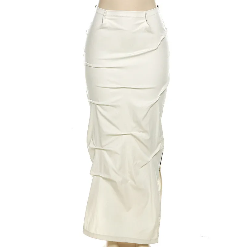 Summer Women Sexy Pu Leather Solid Strapless Fold Top 9 Summer Women Sexy Pu Leather Solid Strapless Fold Top - Image 9