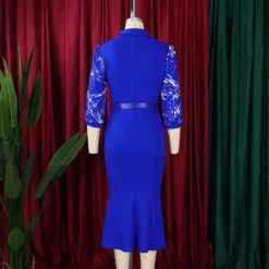 Women Printed Long Sleeve Patchwork Dress -Deals Toggenix Store e7f0918eeb5fd363