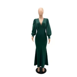 Long Sleeve V Neck Slim Chic Slim Waist Gown Fall Winter Women'S Dress -Deals Toggenix Store e8bcc67b172c6cf4