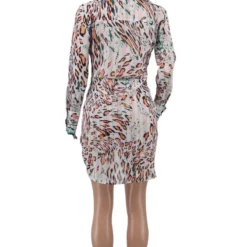 Women Fashion Chiffon Long Sleeve Leopard Dress -Deals Toggenix Store e8be0c362357684a