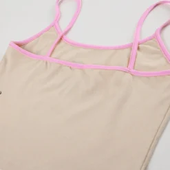 Letter Print Contrast Color Strap Slim Fit Vest Drawstring Skirt Two-Piece Set -Deals Toggenix Store ea6f38c9e7e4558e