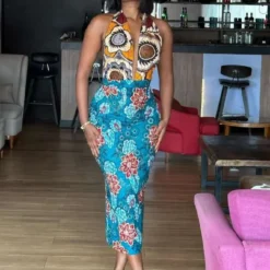 Women Casual Print Elegant Lace-Up Dress -Deals Toggenix Store ec14e53a14a23bd2