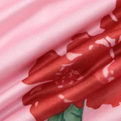 Flower Print Fashion Summer Women's Long Sleeve Square Neck Pleated Slim Bodycon Dress -Deals Toggenix Store ec2ac079829cc000