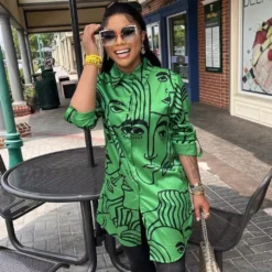 Women's Spring Loose Face Print Style Shirt 15 Women's Spring Loose Face Print Style Shirt -Deals Toggenix Store ec7f97c36602b899