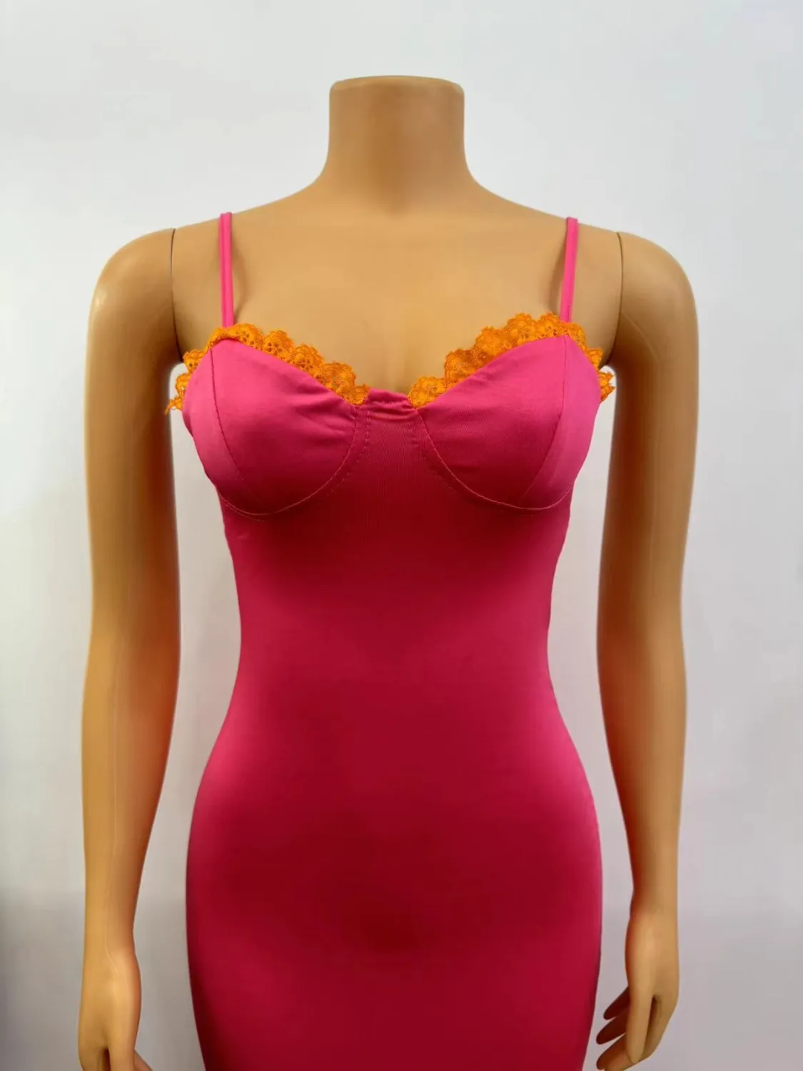 Women Summer Solid Sexy Suspender Backless Slit Bodycon Dress 8 Women Summer Solid Sexy Suspender Backless Slit Bodycon Dress - Image 8